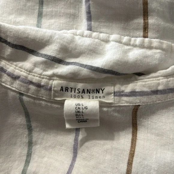Artisan NY 100% Linen Top - Picture 5 of 5